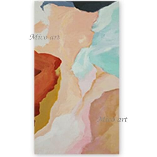 Real Hand-painted Abstract Colorful Oil Painting Canvas Wall Decor Art Unframed Free Shipping Paintings Artwork Wall Showpieces