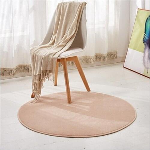 Slip Resistance Circle Footcloth Round Carpet Soft Carpet for Living Room Anti-slip Rug Chair Floor Mat for Home Decor Kids Room