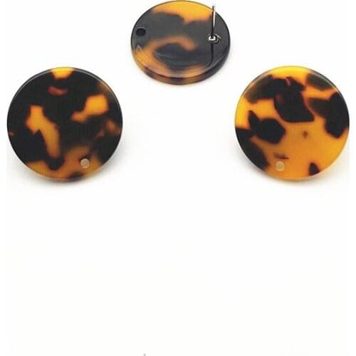 New arrival! 22mm 100pcs Acetic acid Round Ear stud for Hand Made Earring DIY parts,Jewelry Accessories Findings & Component