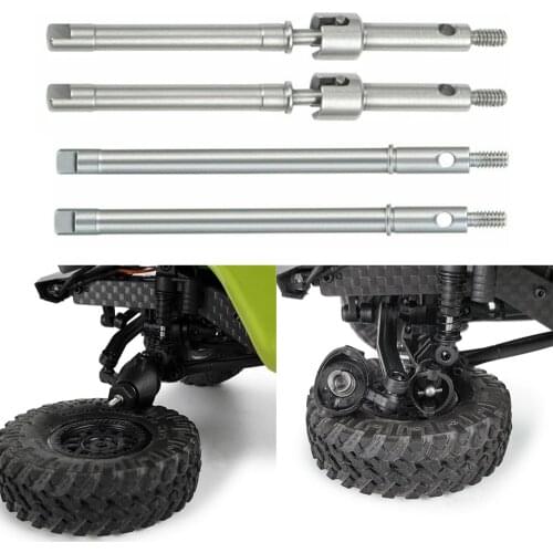 Front Rear CVD Drive Shaft Stainless Steel Axle Driveshaft For SCX24 90081 1/24 RC Crawler Car Transmission Shaft Repair parts