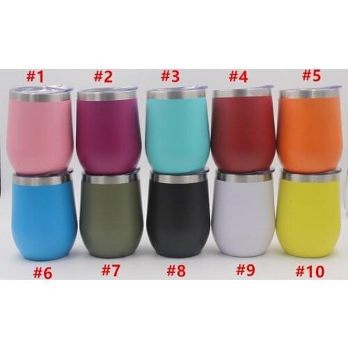 Quevinal100pcs 9oz Wine Tumbler 9oz Egg Cups Wine Glasses Wall Stainless Steel Beer Vacuum Insulated Coffee Mugs kids Milk Cups