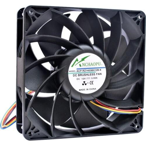 14038 14cm 140x140x38mm 140mm fan DC12V 3.60A 4 lines large air volume suitable for supercomputer server chassis cooling fan