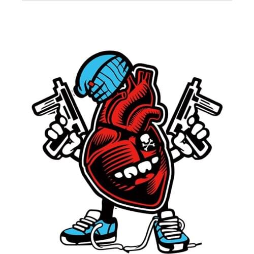 Three Ratels C523 Funny creative cartoon Heart-To-Kill market brand laptop decal iphone sticker cartoon car stickers