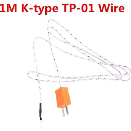 1pc / 2pcs 1M K-type TP-01 Wire Temperature Test Thermocouple Sensor Probe Tester Line. Use To TM-902C TES-1310 MD-6801