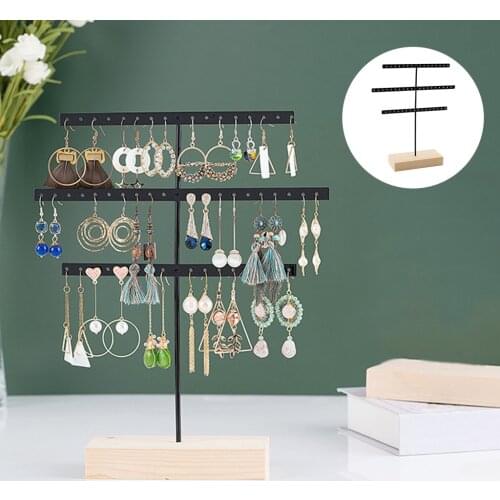 52 Hook 3-Tier Jewelry Earring Watch Displaying Holder Stand Rack Hanger