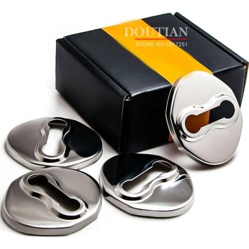 NEW 3D Stainless Steel Door Lock Buckle Protection Protective Cover Trim For Mitsubishi Eclipse Cross 2018 Car Accessories 4PCS