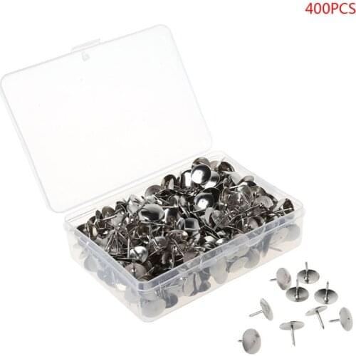 400pcs Metal Thumbtack Drawing Pins Pushpin Cork Board Photo Wall Map Markers G6DD