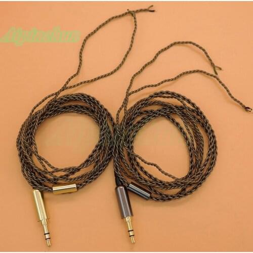 Aipinchun 3-Pole Jack DIY 6N OCC Silver Plating Repair Earphone Cable Replacement for Headphone