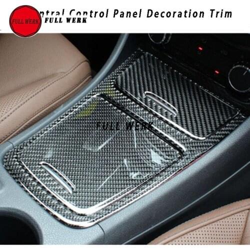 Car Styling Central Console Panel Trim Storage Box Cover Ashtray Holder Sticker Plate Frame for A CLA GLA Class CLA200 220 260
