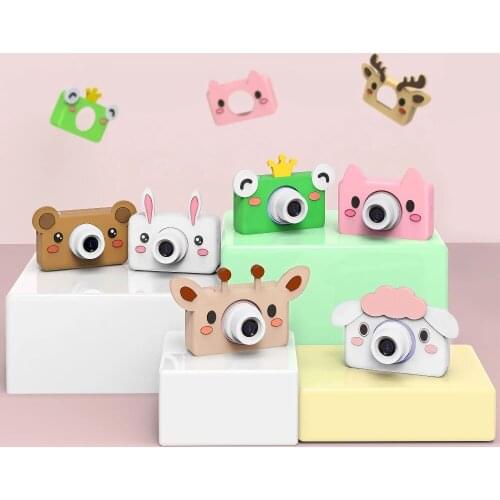 Cartoon Animals Kid Digital Camera 2 Inch Screen HD 8MP with 32G Micro SD Card For Children Birthday Gift