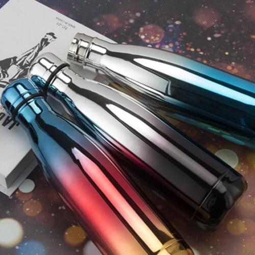 Bowling Insulated thermos vacuum Flasks Stainless steel keep thermo coffee tea milk mug cup Cola Gradient thermobottle 500ml