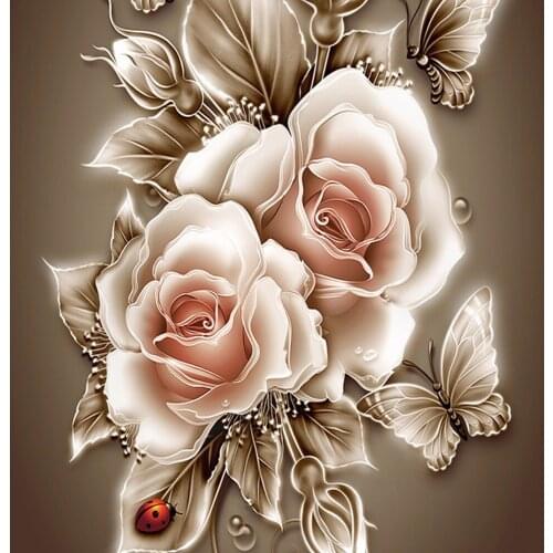 5d Diy diamond painting art picture Rose Flower cross stitch kits diamond embroidery Full diamond mosaic home Decor