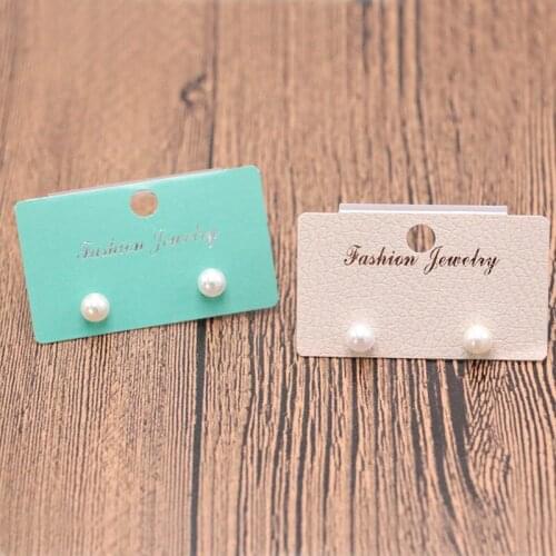 Fashion Jewelry Logo 100pcs/lot Plastic Earring Cards White Black Green Beige Multiple Packaging&Display Hanger Earring Cards