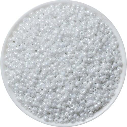 Milk Color 1000pcs/bag 2mm Diy Small Spacer Loose Czech Glass Tube Seed Beads Mixed Color Japanese Bugle Beads Sizes Material