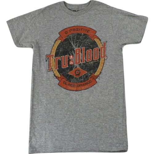 Mens HBOs True Blood Tru Blood O Positive Blood Orange Shirt New S(1)