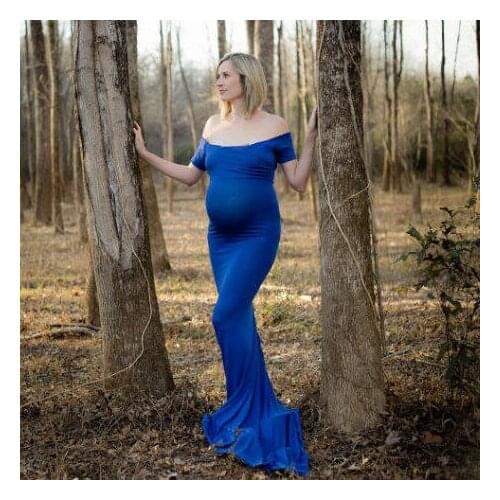 New Sexy Maternity Dresses For Photo Shoot Off Shoulder Pregnancy Dress Photography Props For Pregnant Women Maxi Maternity Gown