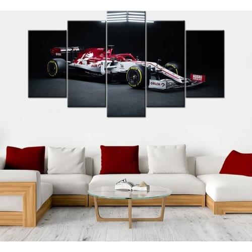 5 Pieces Posters Alfa Romeo C39 F1 Racing Cars Wall Art Pictures Home Decor Modular Canvas HD Paintings Living Room Decoration