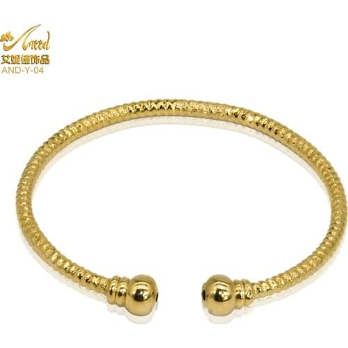 ANIID Gold Plated Bangles For Baby Bracelets Women Cuff Jewelry African Newborn Boys Charm Wholesale Indian Braclets