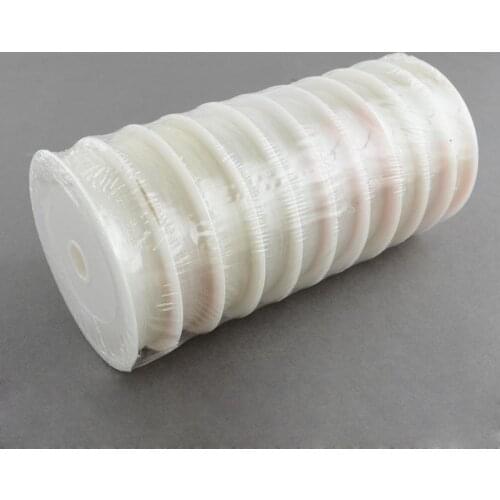 Imported Crystal Thread for Jewelry Making, Clear, 0.8mm; about 8m/roll, 10rolls/group