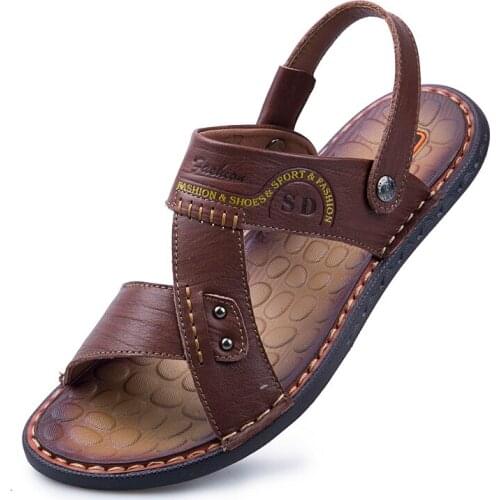 Quick masculina sandales sandalias slide man cuero men cuire rasteira sandalia piscine beach ete sandalsslippers trekking couro