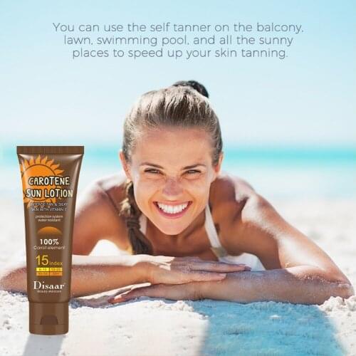 Sun tan Oil Self Tanner Solarium Cream Tanning Salon Bronzer for Body Sunblock Makeup Foundation Fast Spray Tanner Lotion