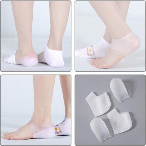 Silicone Invisible Height Increase Insole Lift Soft Socks Shoes Pad For Men And Women Elastic Heightening Insole