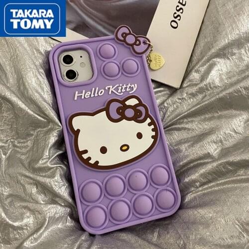 Takara Tomy Hellokitty Cartoon Silicone Phone Case for IPhone 7/8P/X/XR/XS/XSMAX/11/12PRO/12 Phone Couple Protection Case