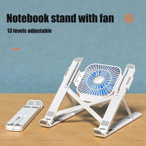 Foldable Laptop tablet Stand With Cooling Fan Heat Dissipation For Desktop MacBook Air Pro Stand Notebook Holder HP Cooler