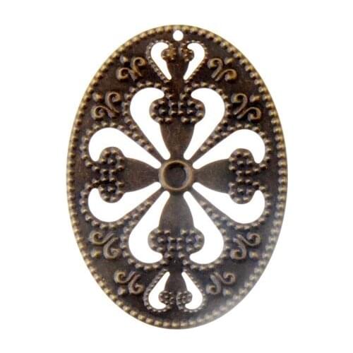 Free shipping 10Pcs Bronze Filigree Cross Wraps Connectors Metal Crafts Gift Decoration DIY Findings 58x42mm