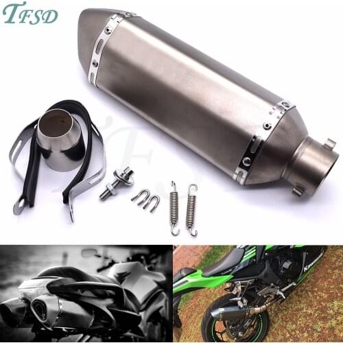36-51mm Universal Motorcycle Exhaust Modified Muffler Pipe For Yamaha FZ1 FAZER FZ6 FZ6R FZ8 XJ6 XT660R XT660X