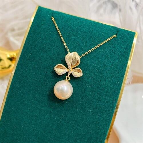 Factory Wholesale Real Solid S925 Sterling Silver Accessories DIY Jewelry Making Pearl Pendant For Women Charm Gift
