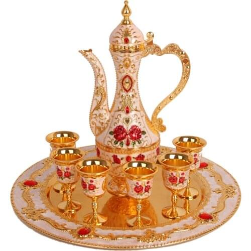 Zq European Style Tin Wine Set Creative Liquor Fair Mug Russian Goblet Gift