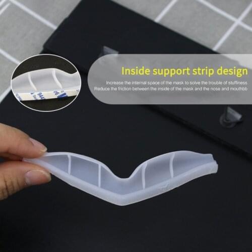 1pcs Soft Silicone Face Mouth-Mask Strip Anti-Fog Bracket Reusable Nose Bridge Cushion Holder Bracket Prevent Eyeglasses Fogging