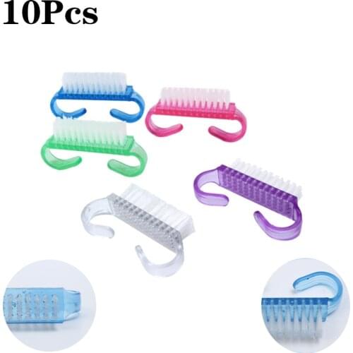 10 Pcs/Lot Cleaning Nail Brush Tools File Nail Art Manicure Pedicure Soft Remove Dust Plastic Dust Cleaning Brushes