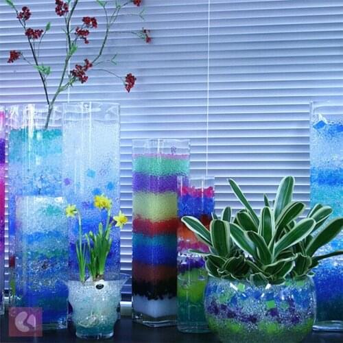1000pcs Colorful Pearl Ball Hydrogel Crystal Mud Soil Potted Decor Water Beads Grow Magic Jelly Wedding Home Decoration 7zSH760