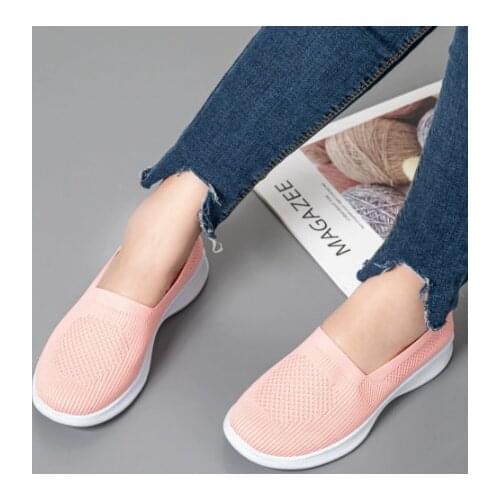 2021 Summer Women Shoes Slip On Shoes Lightweight Flat Womens sports shoesKnitting Sock Womens Sneakers Plus Size Loafers