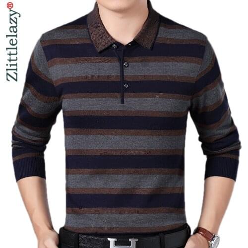 2020 Brand Casual Striped Fitness Long Sleeve Polo Shirt Men Poloshirt Jersey Luxury Mens Polos Tee Shirts Dress Fashions 81025