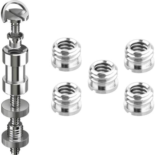 22 Pcs Tripod Screw Adapter Converter Ring Screw Pack & 5 Pack 1/4 Inch To 3/8 Inch Convert Screw Bushing Converter