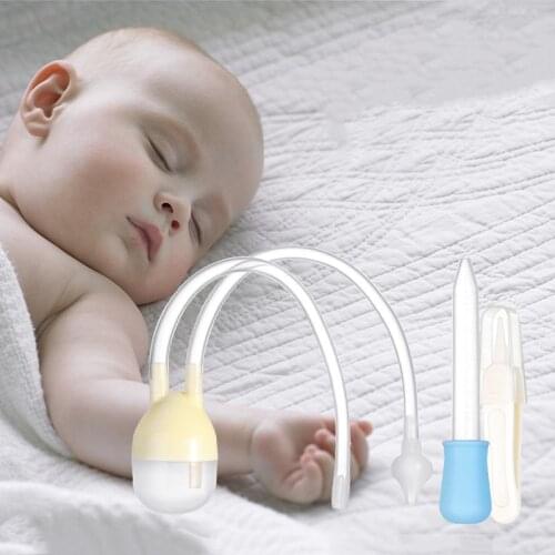 3pcs/set Newborn Baby Safety Nose Cleaner Kids Vacuum Suction Nasal Aspirator Set Infants Medicine Dropper Accessories Baby Care