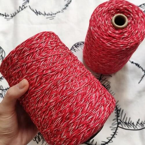 500g Flat thread 55% Cotton Yarn For Knitting Acrylic Yarn Crochet threads Stitching color Yarn bag knit sweater yarn shawl ZL68