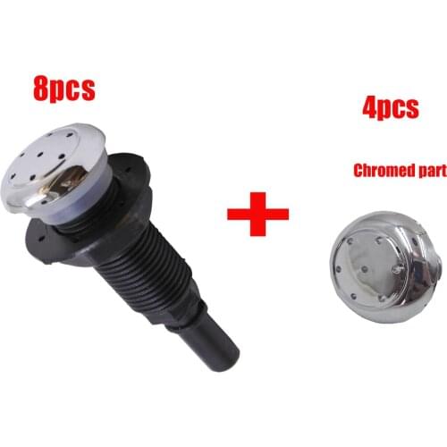 8pcs Spa Air bubble jet +4pcs Chrome plating,bathroom accessories Black plastic shell Bathtub air jet