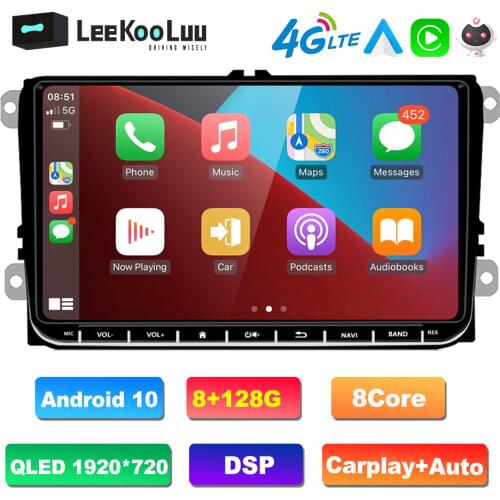 LeeKooLuu 2Din Android Car Radio 9" Autoradio GPS Navigation for VW/Volkswagen/Golf/Polo/Jetta/Passat/Skoda/Octavia/Seat Stereo