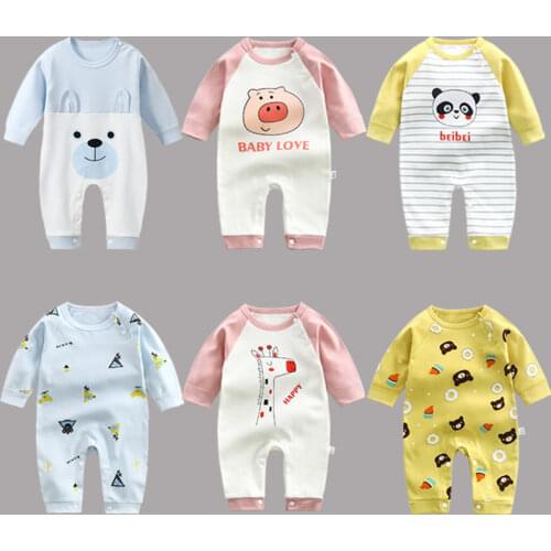 Newborn Baby Romper Girls Boys Cute Cartoon Animal stripe Clothes for Kids Long Sleeve Autumn Rompers Jumpsuit Outfits Costumes