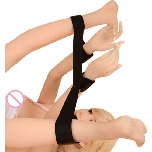 Erotic Bdsm sex Bondage Handcuffs and Ankle Cuffs Restraints Bed Strap on Bondage Kit Adult Game Sex Toys For Couples Sex Tools