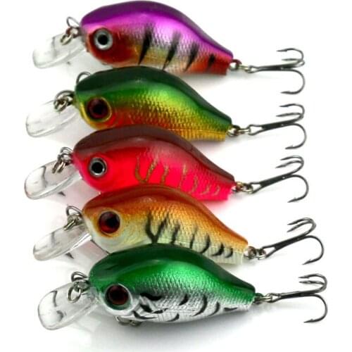 HENGJIA hard plastic crankbaits artificial wobblers trout catfish fishing lures pesca swim baits 5.5cm 8g 8#hooks