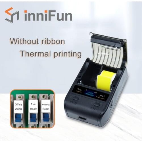 Innifun The Combo of Handheld Blue Tooth Label Printer and Cabel Label Sticker