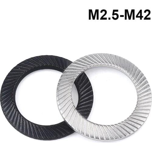Cone Double-sided Anti Loose Locking Anti Slip Teeth Washer Spacer Anti Skid Gasket M2.5-M42 304SS/Carbon Stee