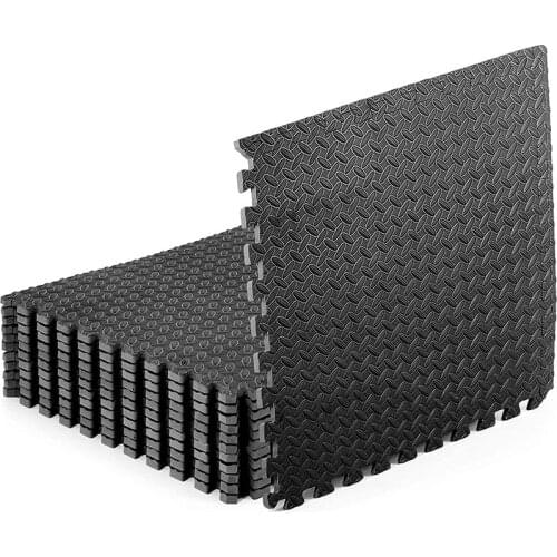 12PCS Puzzle Exercise Mat EVA Foam Interlocking Tiles Protective Flooring Splicing Cushion For Gym Fitness Yoga Workout 30*30cm