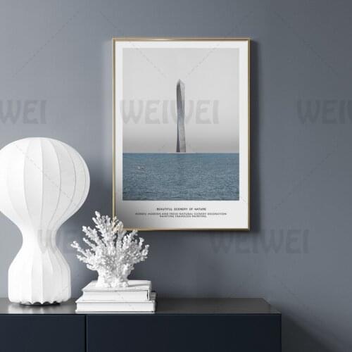 The Beautiful Scenery of The Natural World Home Decoration Painting Mountain Sea Living Room Wall Canvas Art Poster Mirage Print