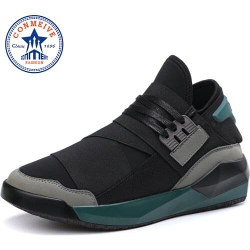 Hot 2020 Winter Running Shoes for Men Cushioning Sneakers Breathable Elastic Fabric Brand Sport Shoes Slip-On Athletic Shoes New